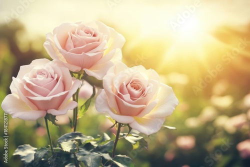 Enjoy soft light, flowers With Romantic View and Floral concept theme.