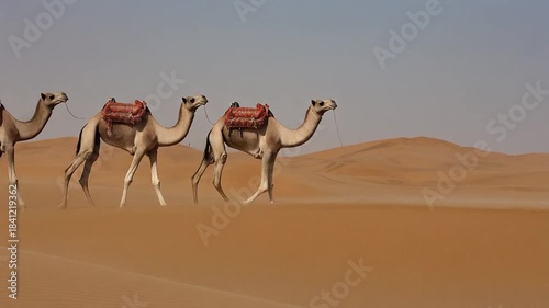 Golden dunes stretching under soft sky