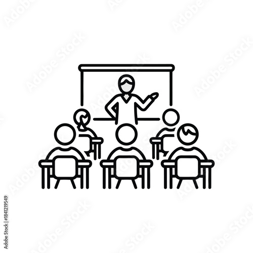 Classroom Training Session Illustration