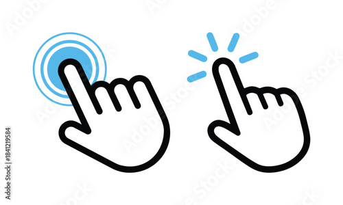 Mauszeiger Hand hier klicken vector icon. vector illustration eps file. 