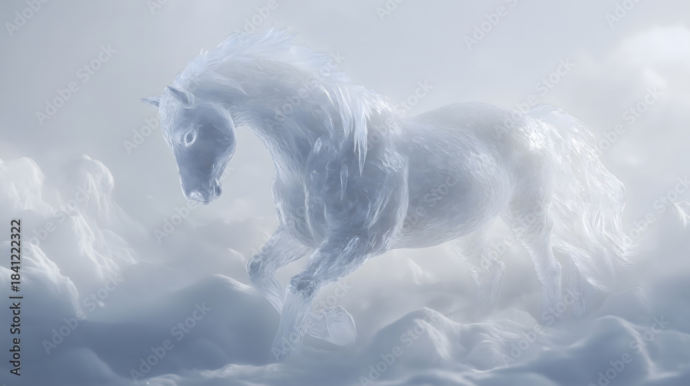 Fototapeta premium Crystal Ice Sculpture Horse