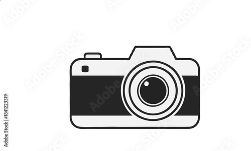 Camera Icon Clipart – Black and White Photography Symbol 