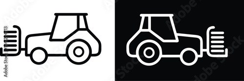 silhouette of a tactor