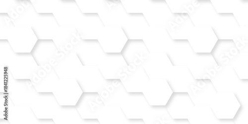 Abstract background with hexagons Abstract hexagon polygonal pattern background vector. seamless bright white abstract honeycomb background.	