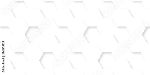 Abstract background with hexagons Abstract hexagon polygonal pattern background vector. seamless bright white abstract honeycomb background.	