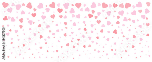 Soft pink falling hearts background