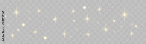 Golden dust sparkles drift softly with radiant glow. The luminous motion adds elegance and dreamy magic. Perfect for luxury and festive compositions VECTOR