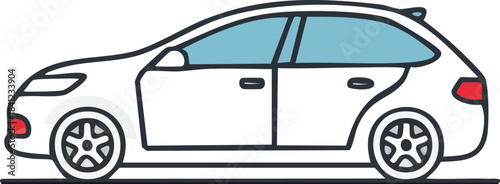 car  vector illustration on white background