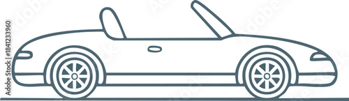 blue sports car illustration isolated on white background