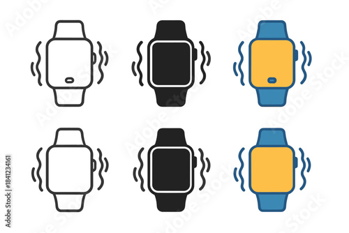 Futuristic Smartwatch Designs. Smartwatch shaking with ghostly ripple effect, futuristic minimal design, first in line style with