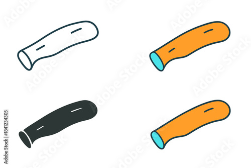 Ergonomic Tool Design. Ergonomic hand tool handle with smooth curvature and tapered edges, abstract minimal vector illustration,