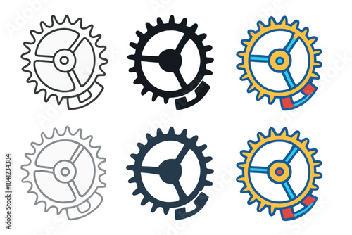 Mechanical Escapement Art. Close-up of mechanical escapement wheel with visible teeth and swinging pallets, abstract minimal