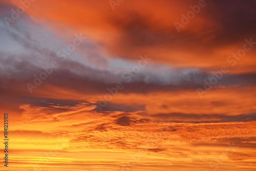 Red beautiful sky at sunrise. Background
