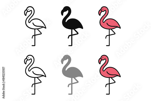 Flamingo Lake Geometric Design. Flamingo Lake Leg, refined geometric design symbolizing grace, stillness, and natural poise, first