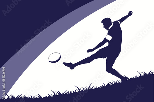 Silhouette of football soccer and tennis players in action vector illustration