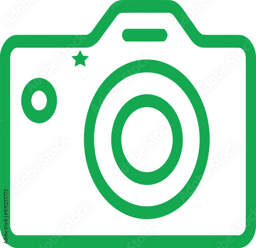 Photo camera icon on green button