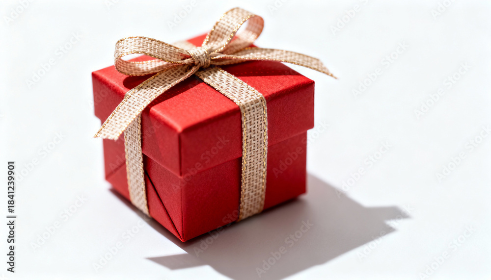 Fototapeta premium merry christmas gift box isolated on white background 