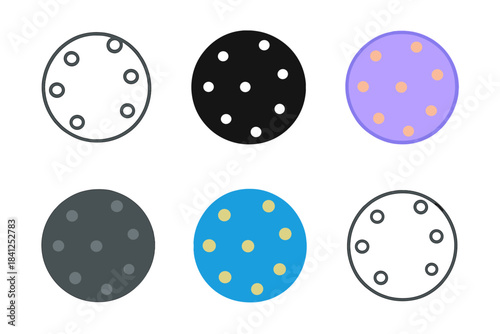 Nucleus Pore Mapping. Icon showing nucleus outline with highlighted pore locations distributed evenly across surface, modern