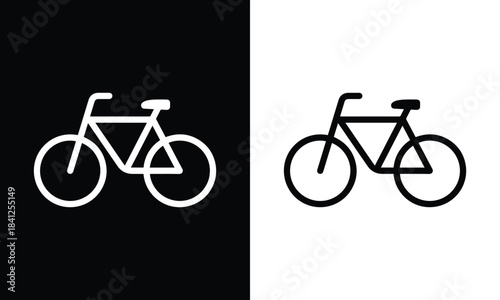 Fahrrad Vektor Symbol schwarz. Fahrrad und App Icon. vector illustration eps file. 