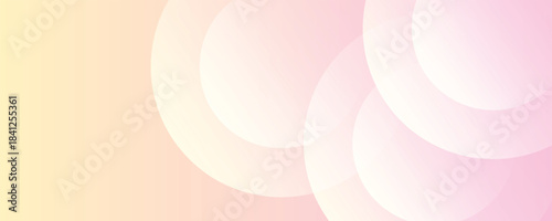 Abstract banner background, pastel colorful, pink and orange gradations, circle abstract background, vector illustration eps10