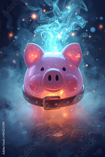 Enchanted Glowing Piggy Bank of Restraint