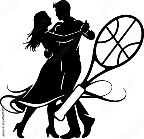 Dance and Sports Fusion Silhouette