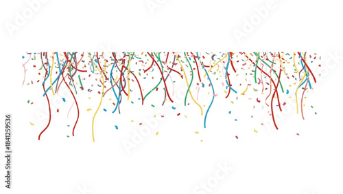 Confetti Cascade: Colorful confetti and streamers rain down, adding a festive touch and a visual representation of joy and celebration.