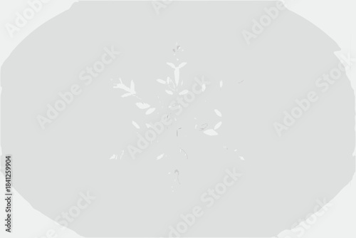 A grayscale image depicting a circular shape with sparse light details inside