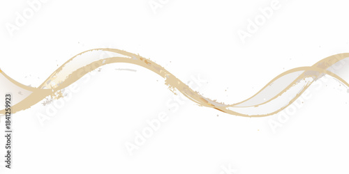 Abstract fluid wave design with a light beige and white color scheme