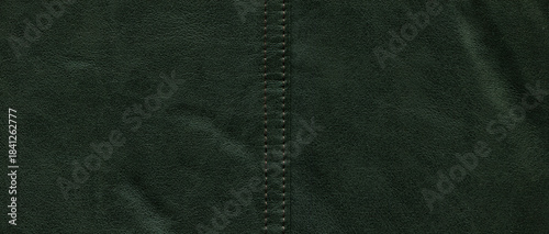 Imitation cowhide seamy leather texture close up, green cowhide texture can be background