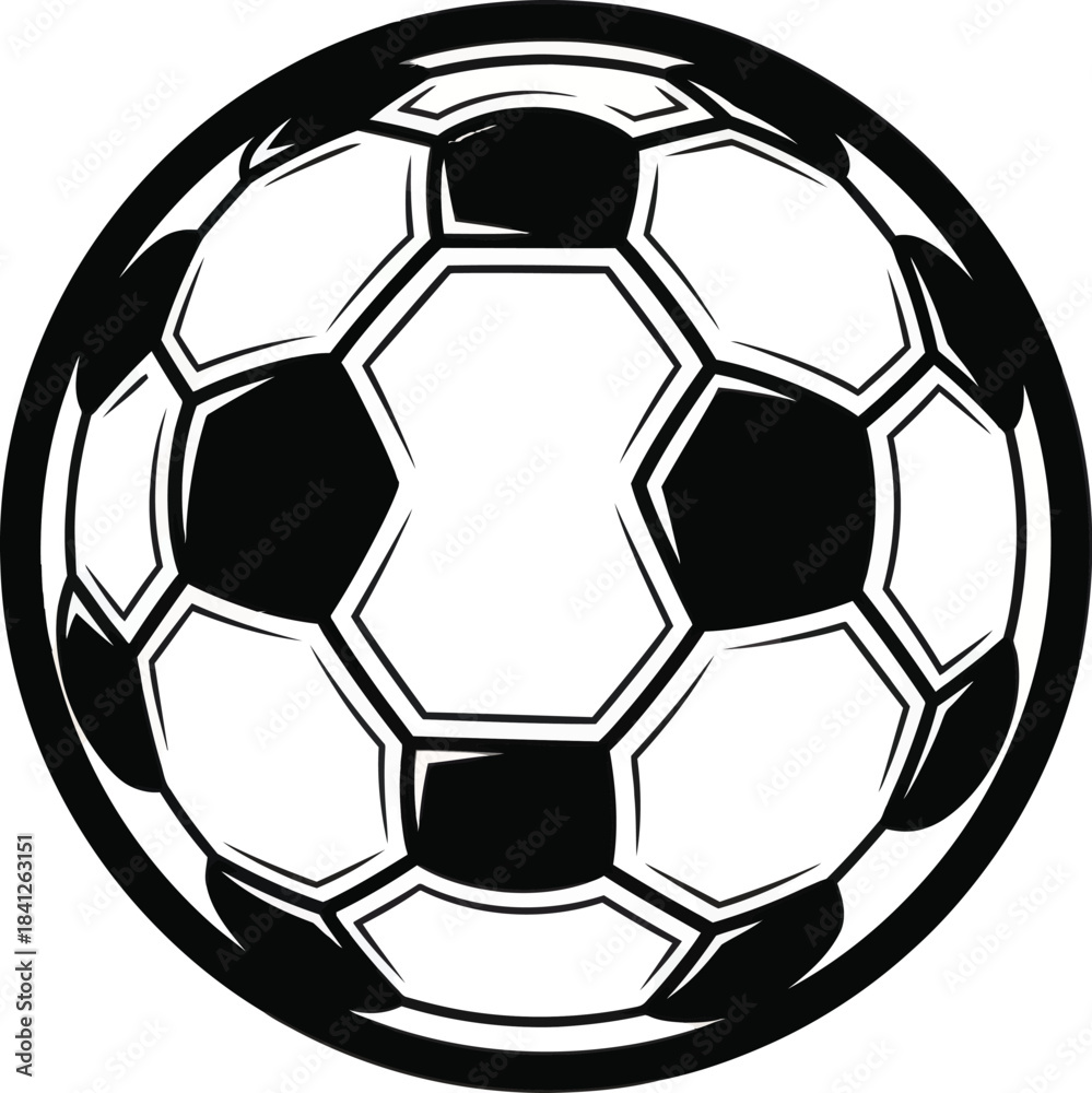 Obraz premium Classic Soccer Ball Illustration Vector