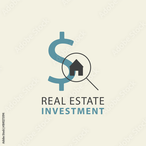 Real Estate Investment Line Icon, Outline Symbol for Property Growth, Asset Acquisition, Passive Income, Real Estate Portfolio, and Capital Appreciation. Vector Sign Icon