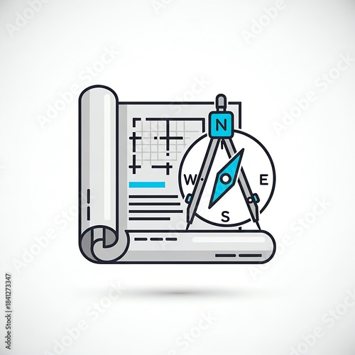compass navigation map planning direction