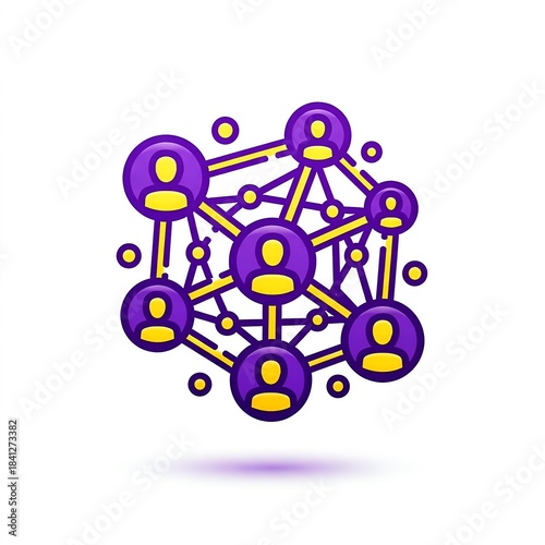 Connected People Network Teamwork Concept