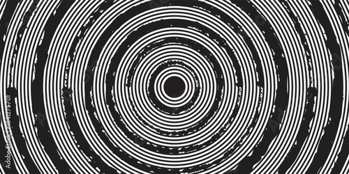 Circular starburst explosion texture. Distressed uneven grunge background. Abstract vector illustration. Overlay to create interesting effect and depth. Isolated on white background.