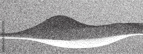 Silver noise with gradient background texture and grain. Abstract blue material with tissue and gradient. Silver noise grunge trendy vintage plate rough monochrome dot paper modern light aurora.