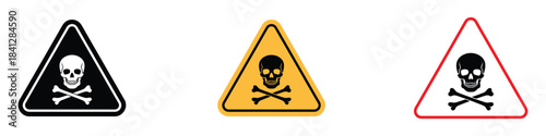 Toxic Substance Warning icon vector. poison toxicity and serious physical danger symbol. vector illustration.