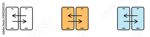 Exchange icon vector. seamless bidirectional synchronization, file sharing symbol. vector illustration.