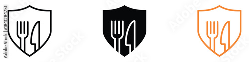 Food Safety icon vector. secure dining standards and quality assurance symbol. vector illustration.