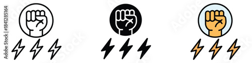 Resistance icon vector. strength resistance motivation symbol. vector illustration.
