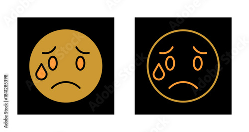 Crying Face Icon Design