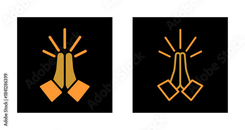Folded Hands Icon Design