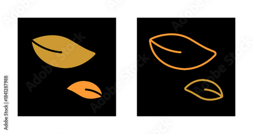 Leaf Fluttering in Wind Icon Design