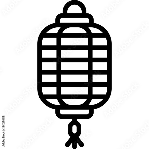 Lantern with Black Line in Line style