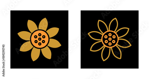 Sunflower Symbol Icon Design