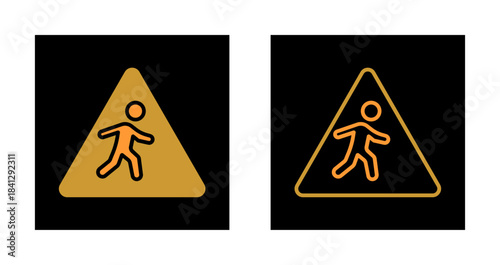 Children Crossing Icon Design