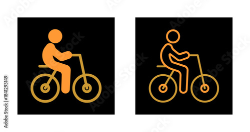 Person Biking Icon Design
