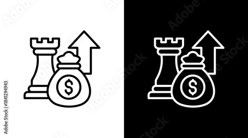 Investment Strategy With Icon Set Design