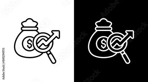 Investment Research With Icon Set Design