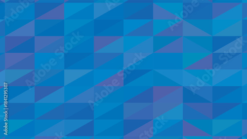 Seamless Blue Geometric Polygonal Pattern Background with Repeating Triangles Texture